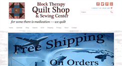 Desktop Screenshot of blocktherapyquiltshop.com